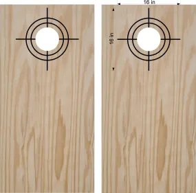 Cross Hair Sights Cornhole Board Decals Sticker Rings Set 4
