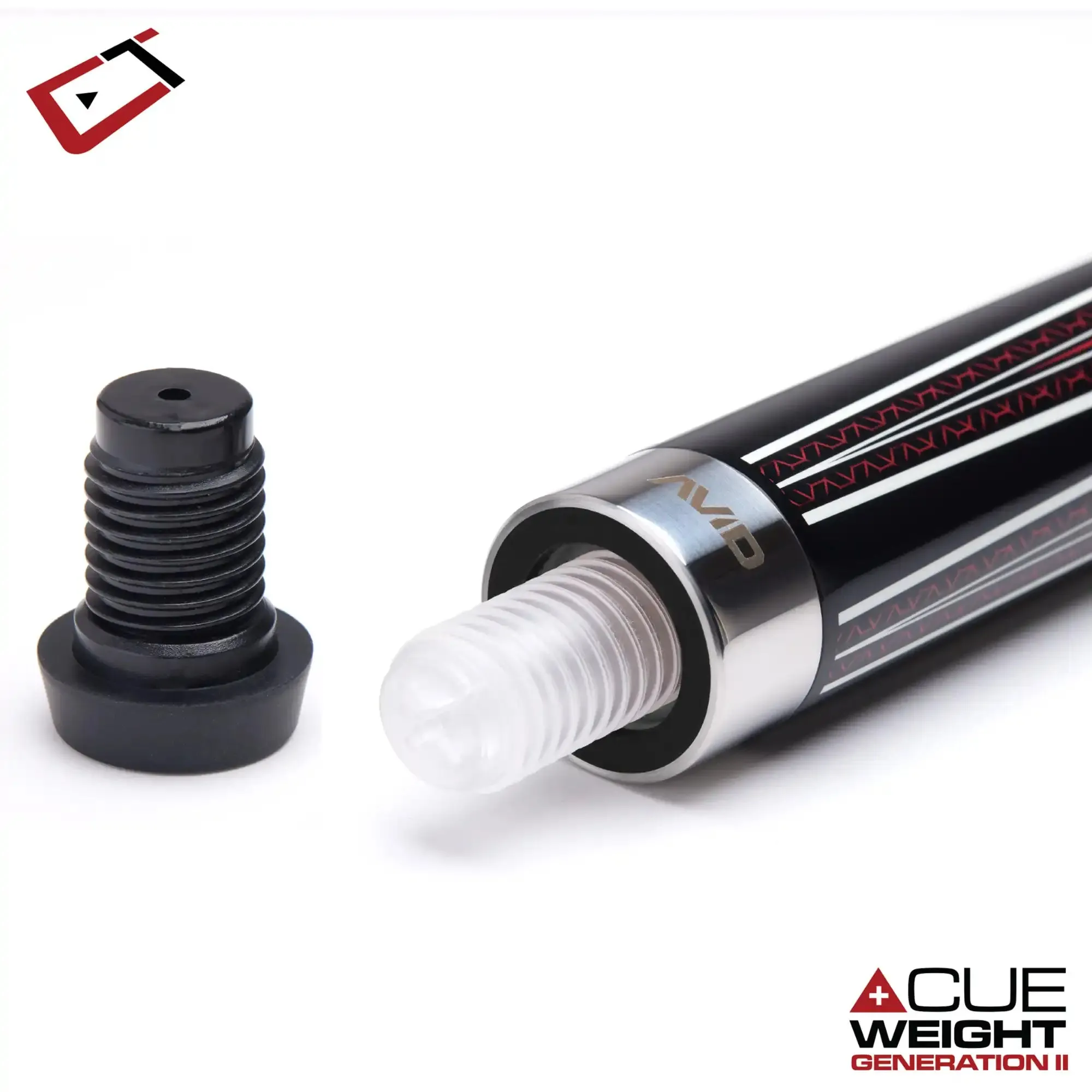 CUETEC AVID OPT-X RED POOL CUE 12.25MM 19OZ