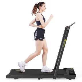 DeerRun A5 Pro Smart 2 in 1 Folding Treadmill with Handrail, 300 Lbs, 0.6-7.5 MPH