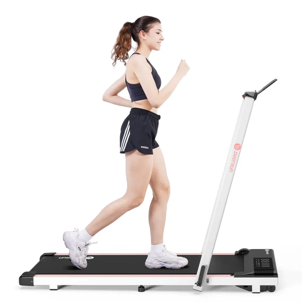 DeerRun A5 Pro Smart 2 in 1 Folding Treadmill with Handrail, 300 Lbs, 0.6-7.5 MPH