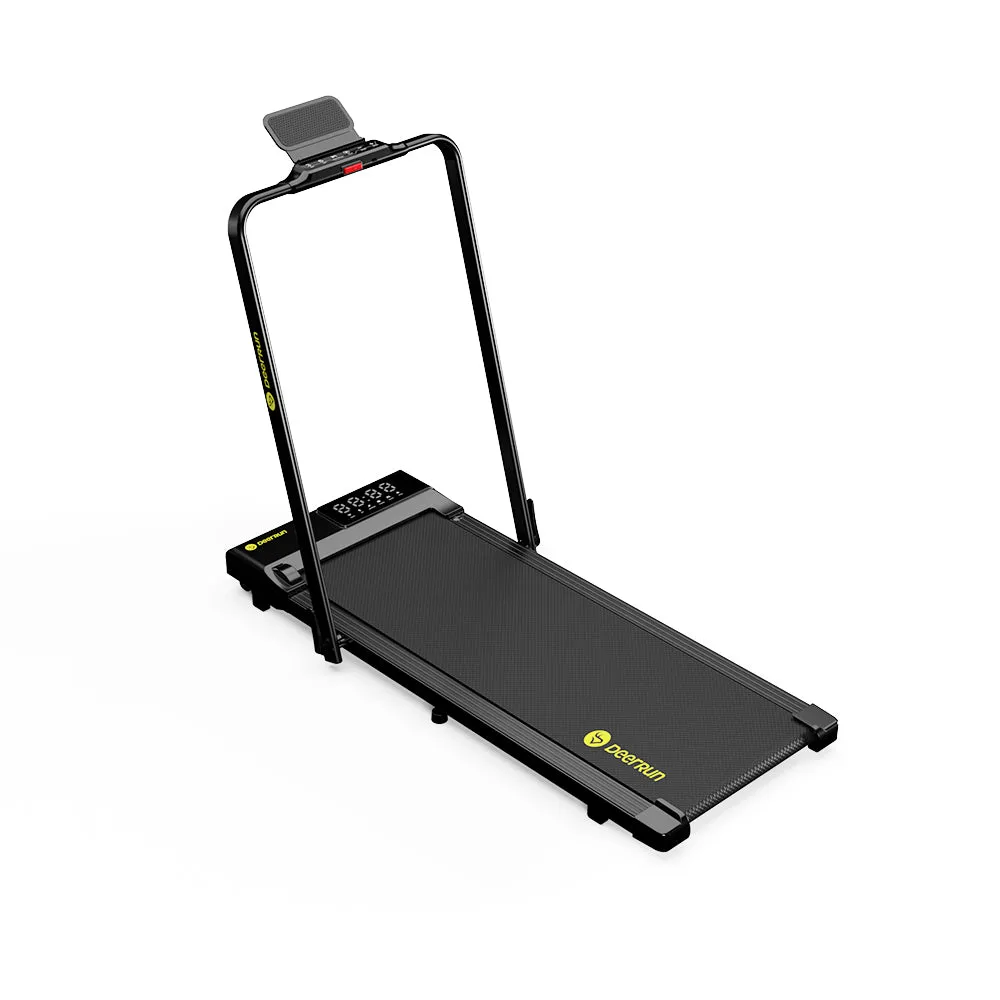 DeerRun A5 Pro Smart 2 in 1 Folding Treadmill with Handrail, 300 Lbs, 0.6-7.5 MPH