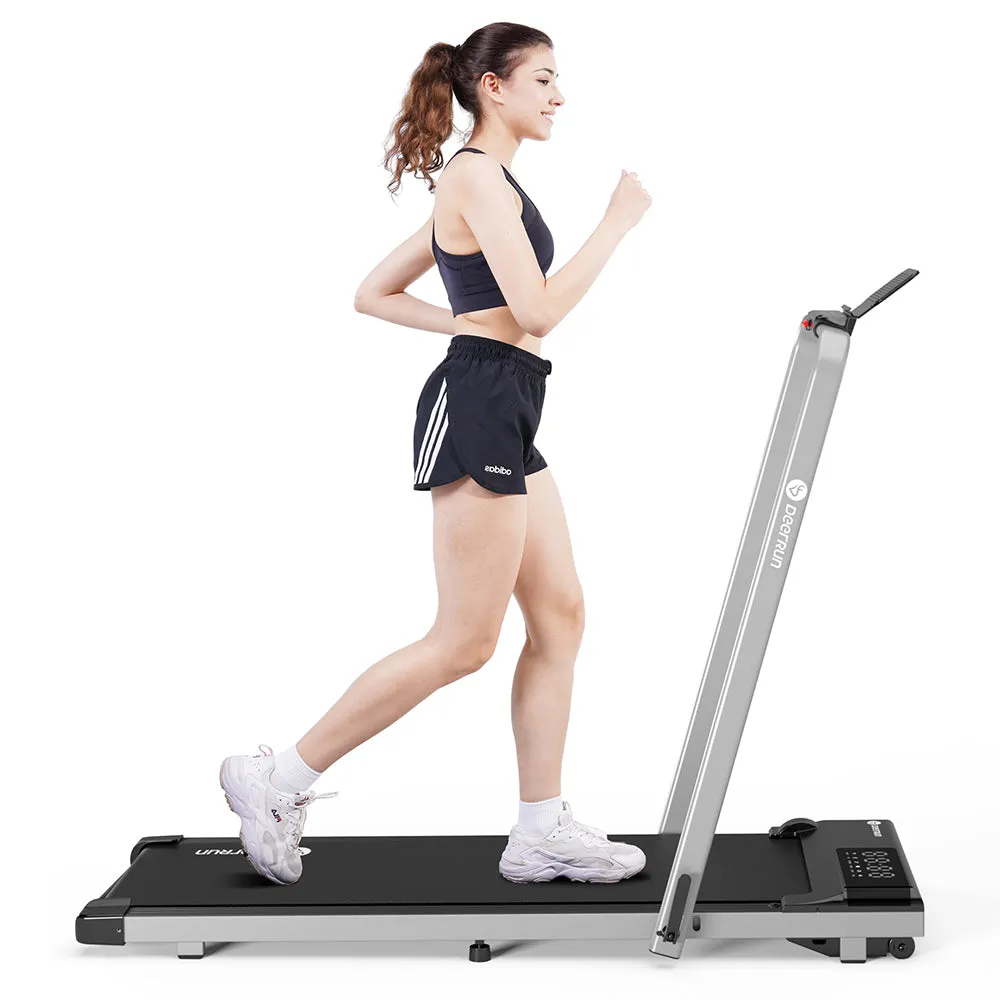 DeerRun A5 Pro Smart 2 in 1 Folding Treadmill with Handrail, 300 Lbs, 0.6-7.5 MPH