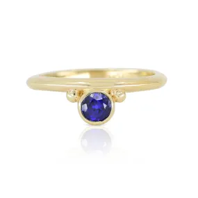 Dia Sapphire Gold Stacker