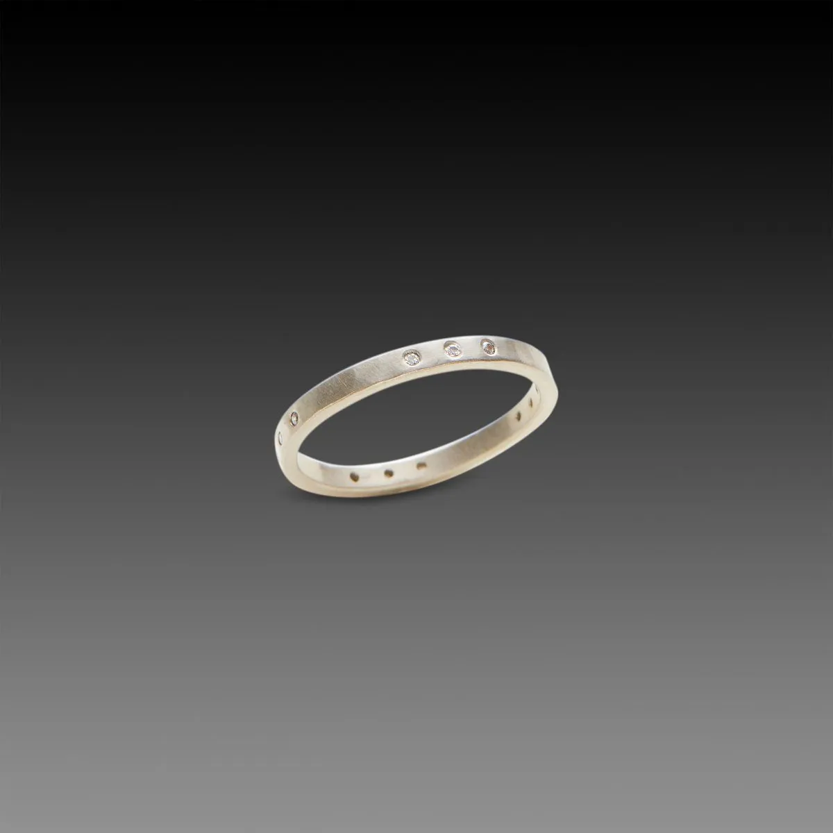 Diamond Trio Repeat Band in White Gold