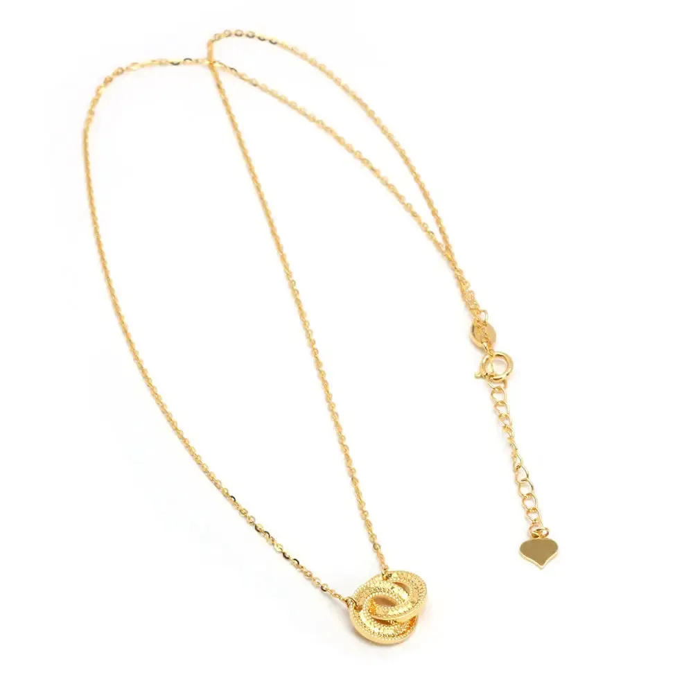 Dual Eternity Necklace in 18K Gold