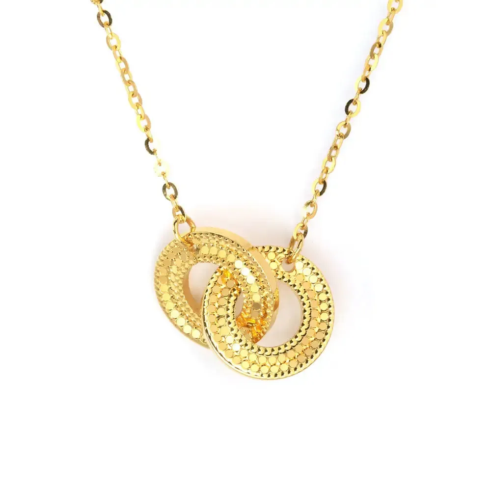 Dual Eternity Necklace in 18K Gold