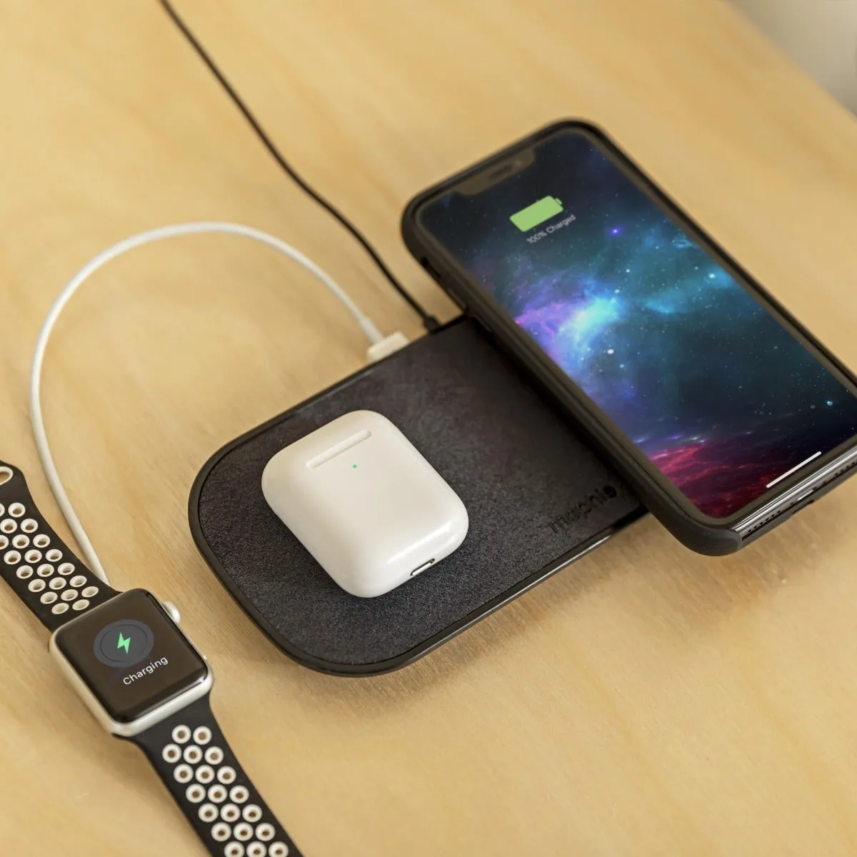 dual wireless charging pad (Fabric) - Mophie