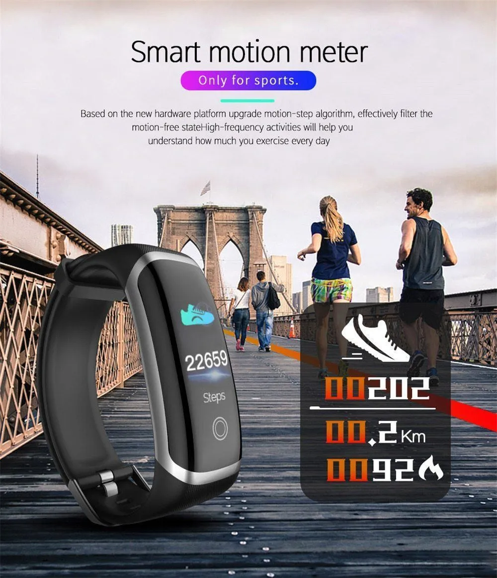 Dynamic Fitness Tracker Smart Watch Heart Rate & Blood Pressure monitor Smart Bracelet For iPhone Android