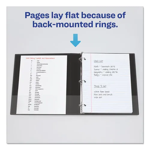 Economy Non-view Binder With Round Rings, 3 Rings, 1.5" Capacity, 11 X 8.5, Blue, (3400)
