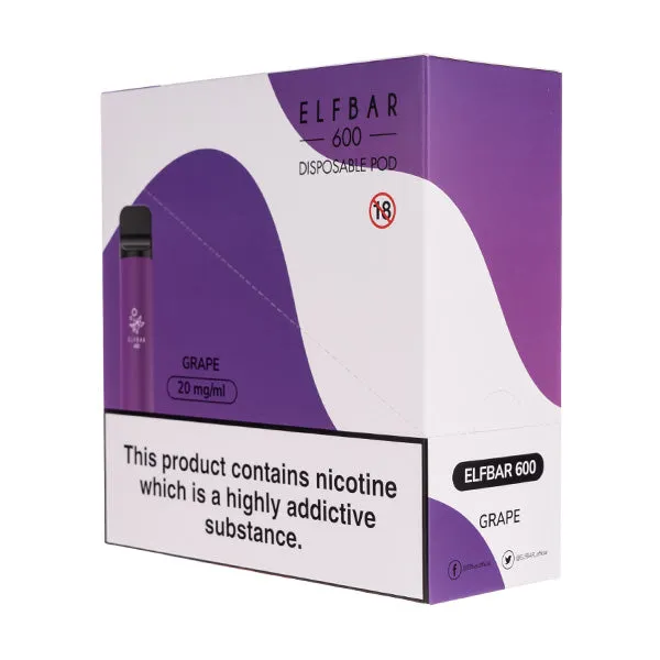 Elf Bar 600 Disposable Vape [Pack of 10]