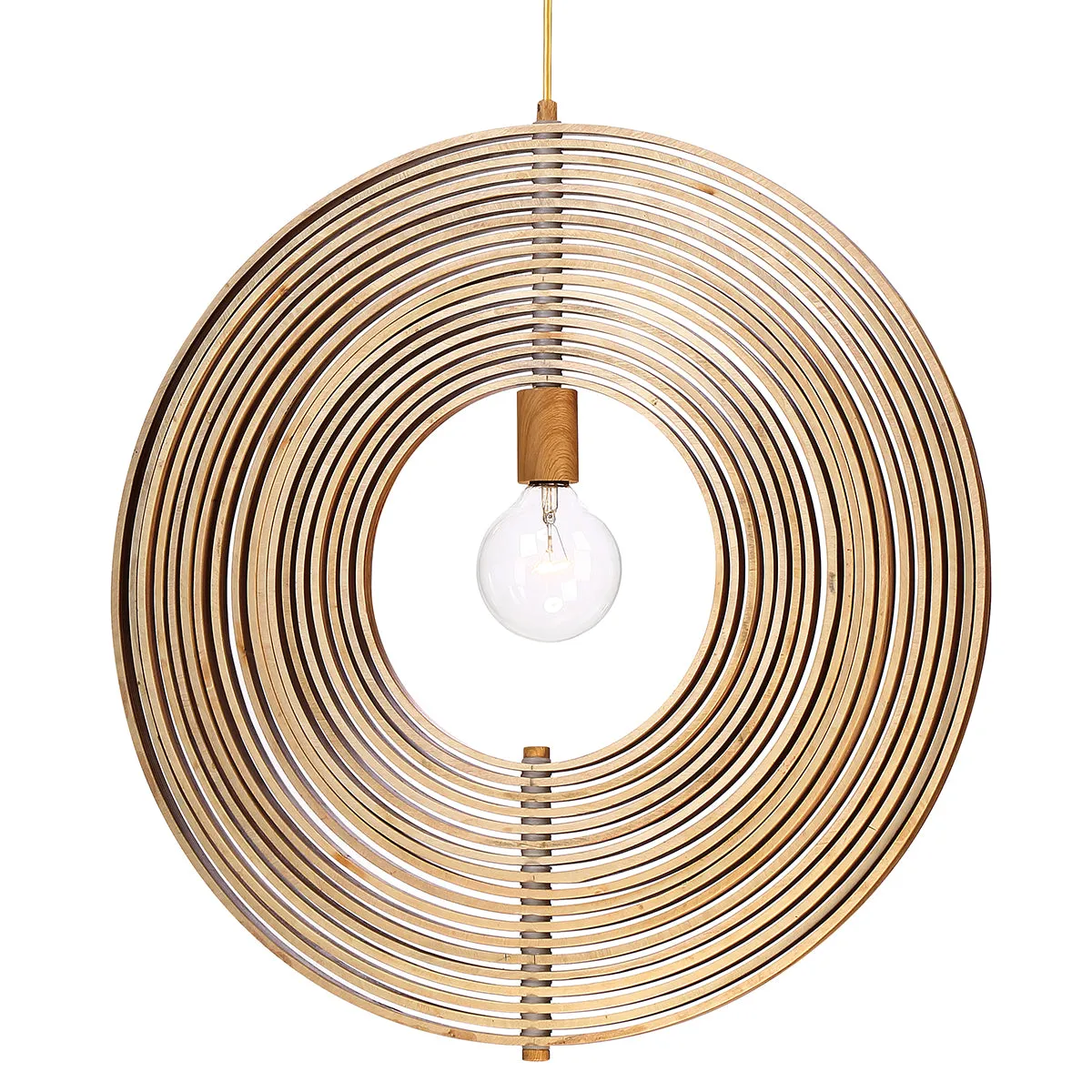 Eurofase 31874-014 Abruzzo Small 1 Light Pendant Natural Wood