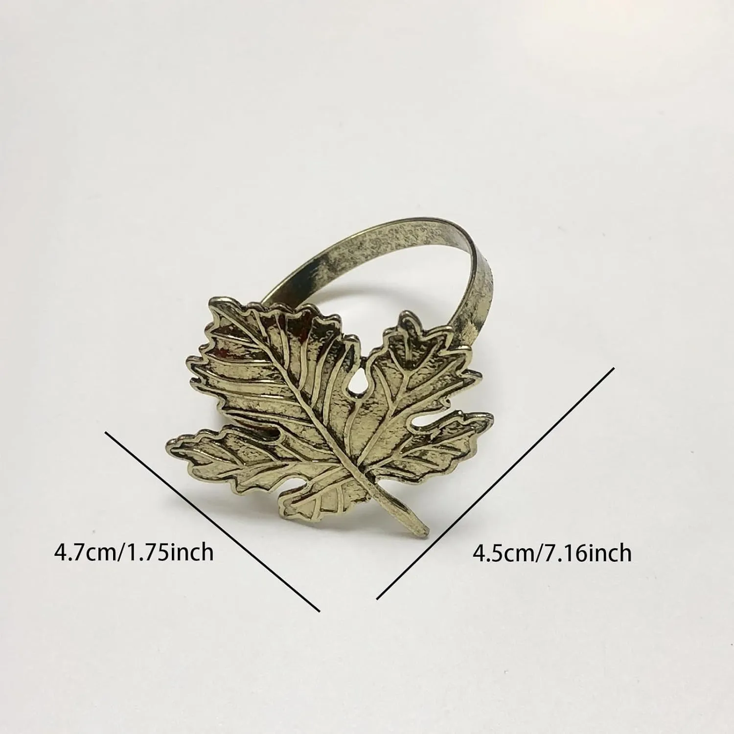 Fall Maple Leaf Napkin Ring Holder – Metal Serviette Buckle for Thanksgiving & Autumn Decor
