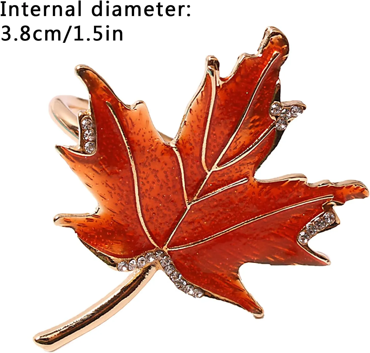 Fall Maple Leaf Napkin Ring Holder – Metal Serviette Buckle for Thanksgiving & Autumn Decor