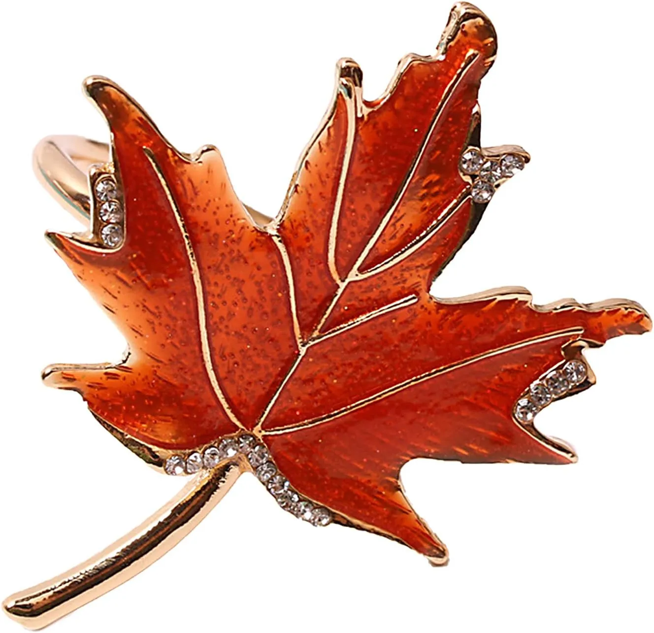 Fall Maple Leaf Napkin Ring Holder – Metal Serviette Buckle for Thanksgiving & Autumn Decor