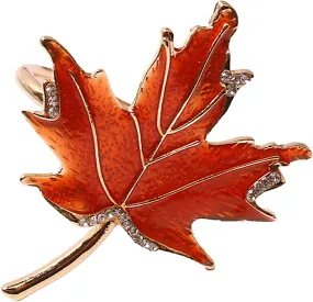 Fall Maple Leaf Napkin Ring Holder – Metal Serviette Buckle for Thanksgiving & Autumn Decor