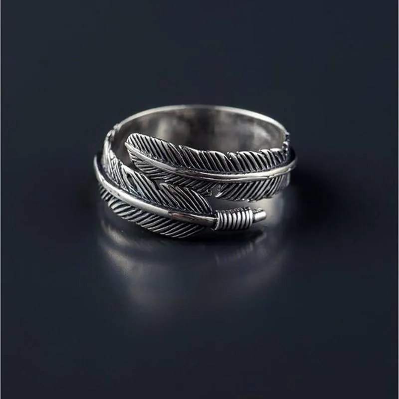Feathers Arrow Adjustable Women Ring Personality Ring