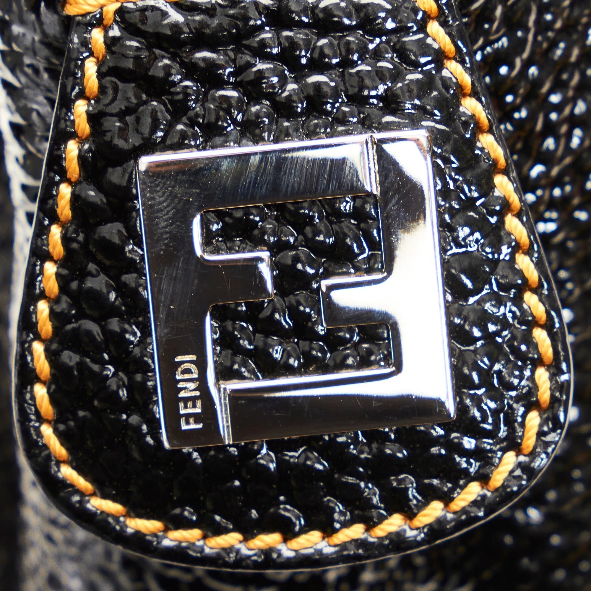Fendi Shoulder Bag Black Patent