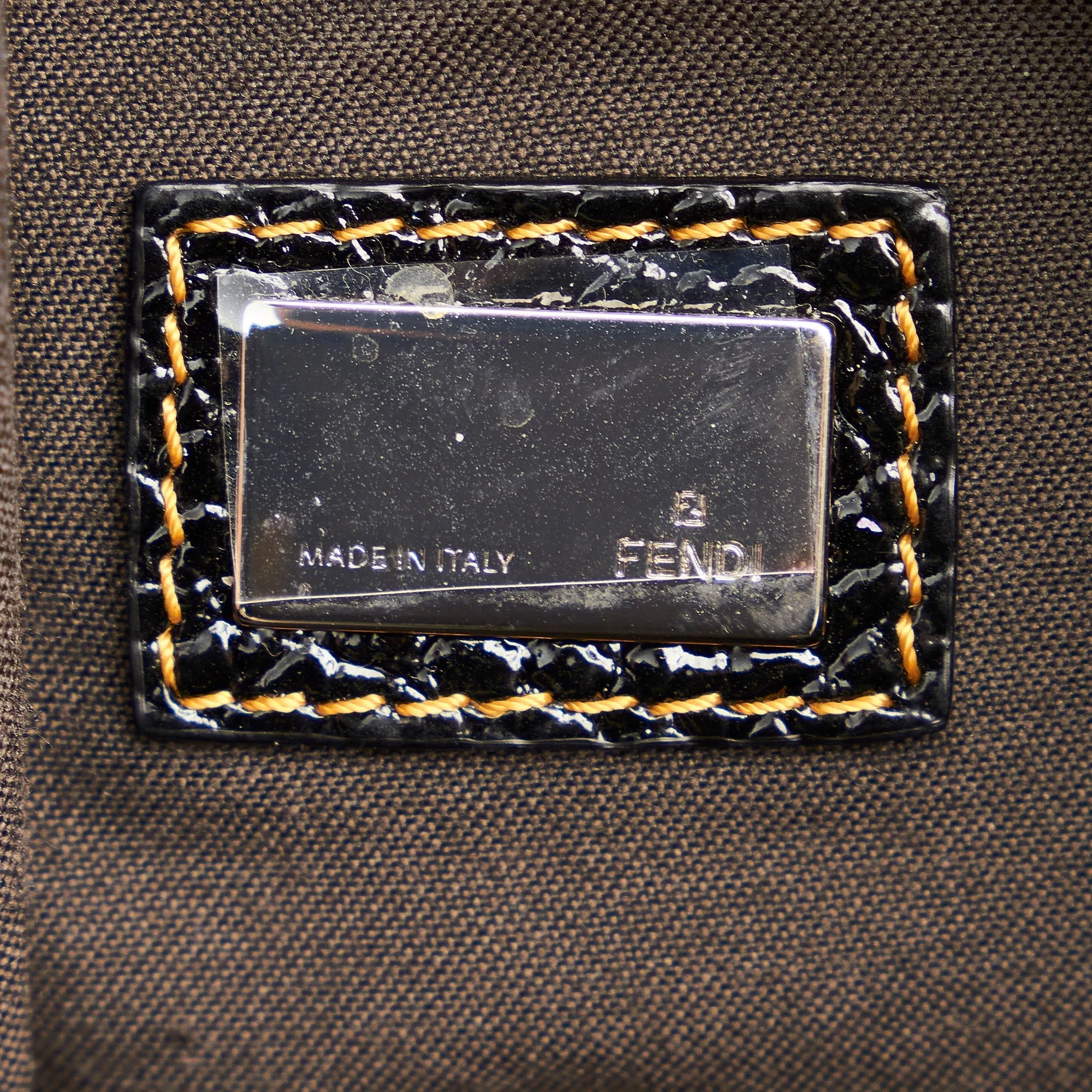 Fendi Shoulder Bag Black Patent