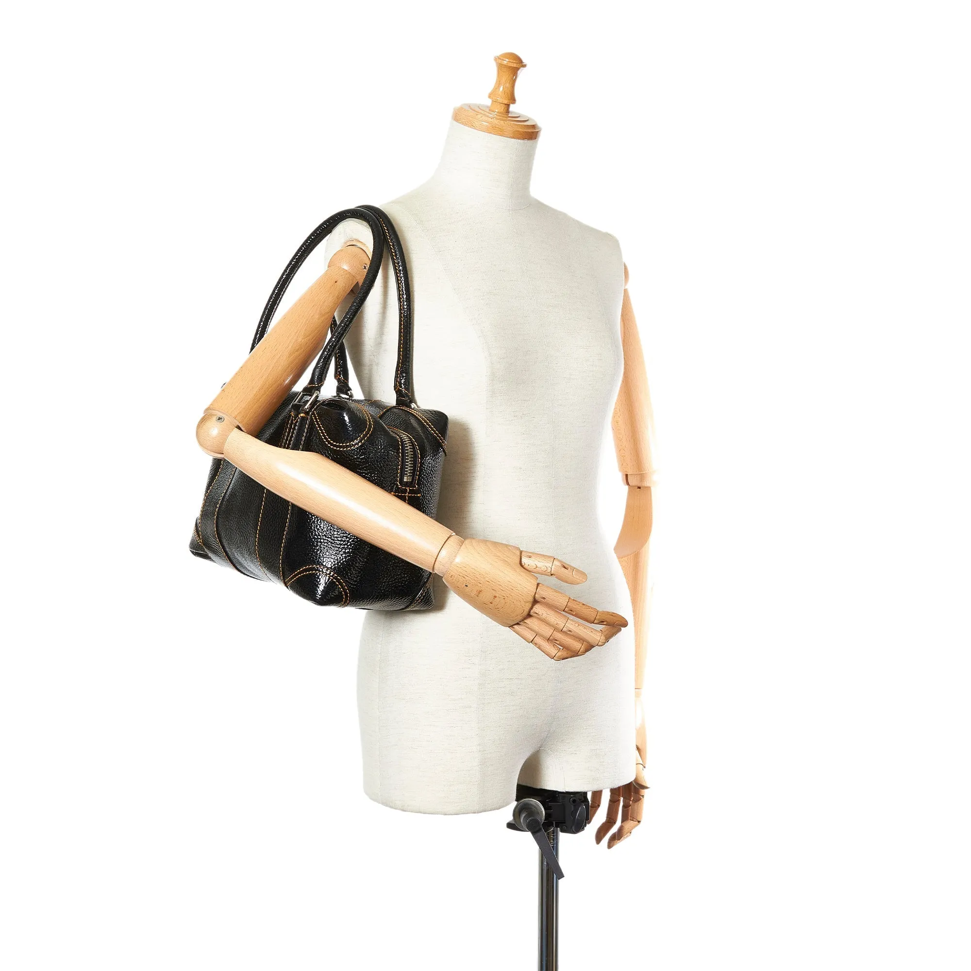Fendi Shoulder Bag Black Patent