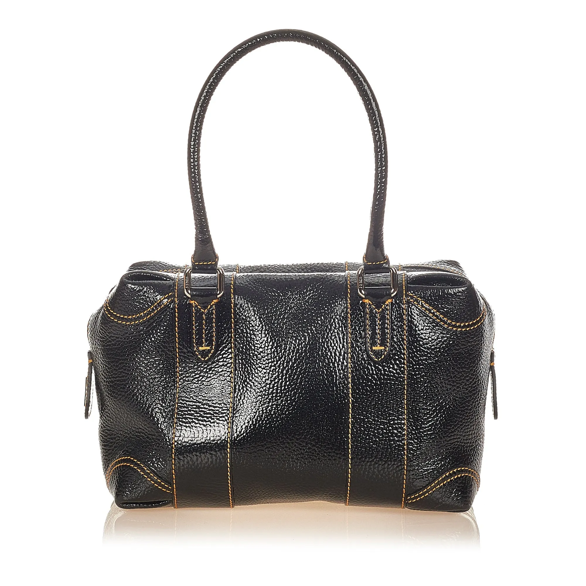 Fendi Shoulder Bag Black Patent
