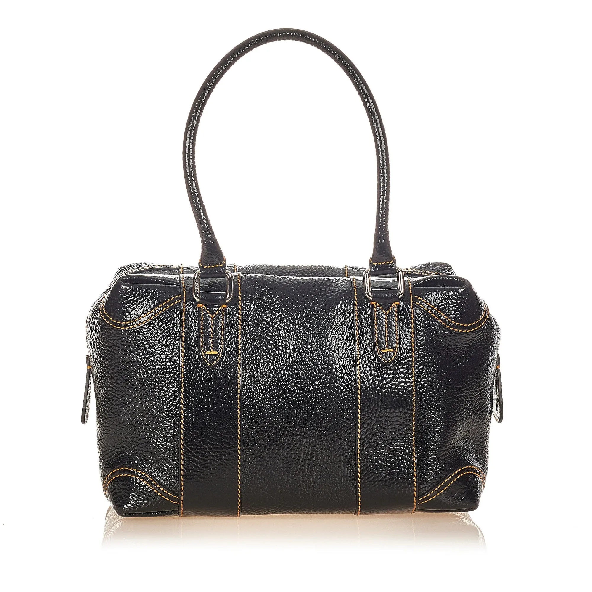 Fendi Shoulder Bag Black Patent