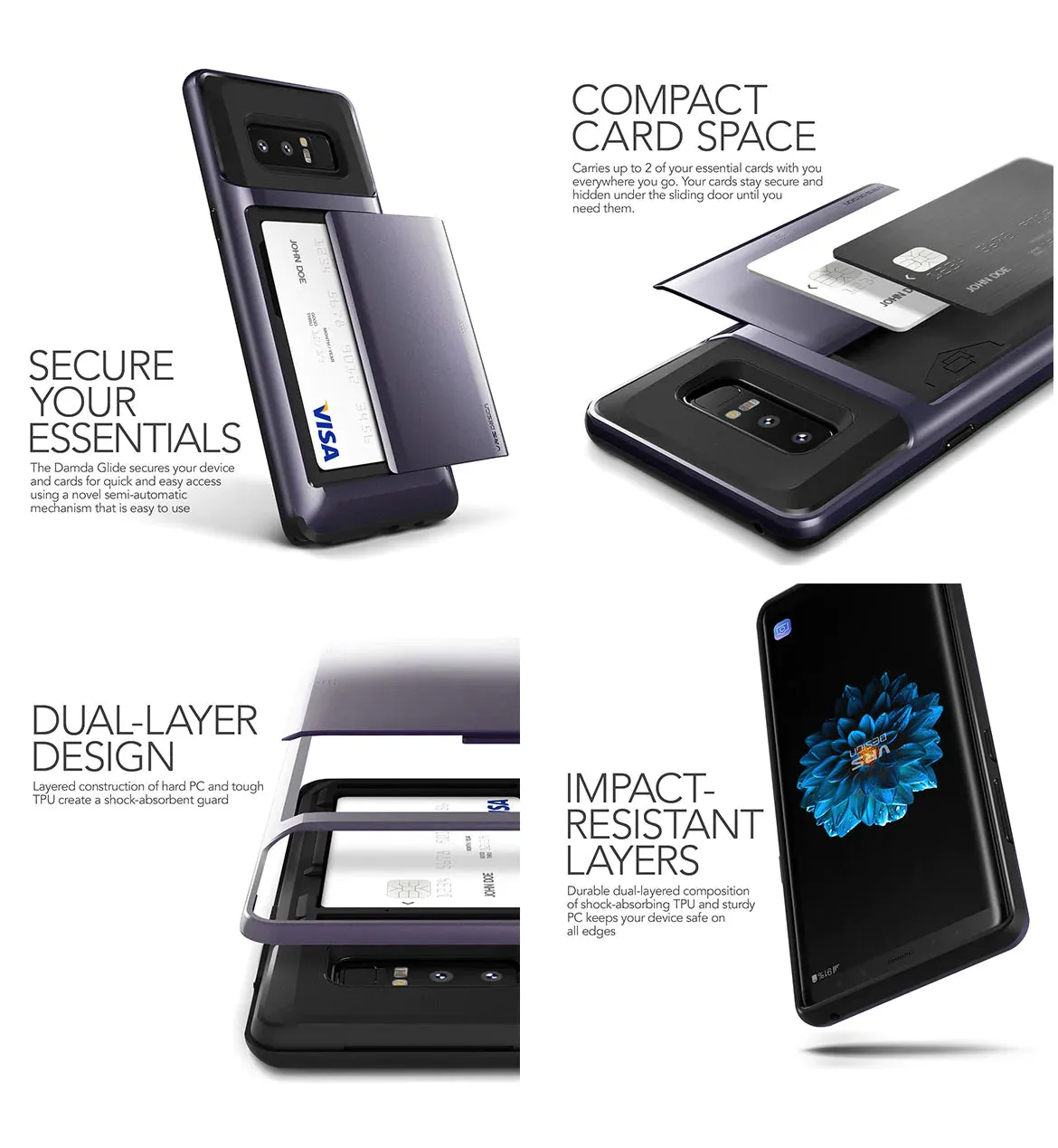 Galaxy Note 8 Case Damda Glide