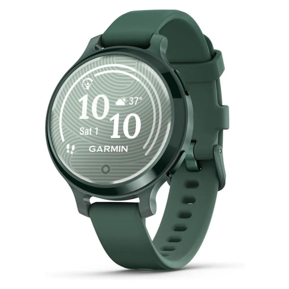 Garmin Lily 2 Active Women's Jasper Green With Jasper Green Silicone Band Built-in GPS Hidden Display Patterned Lens Up To 9 Days Battery Life Small And Stylish Smartwatch - 010-02891-02