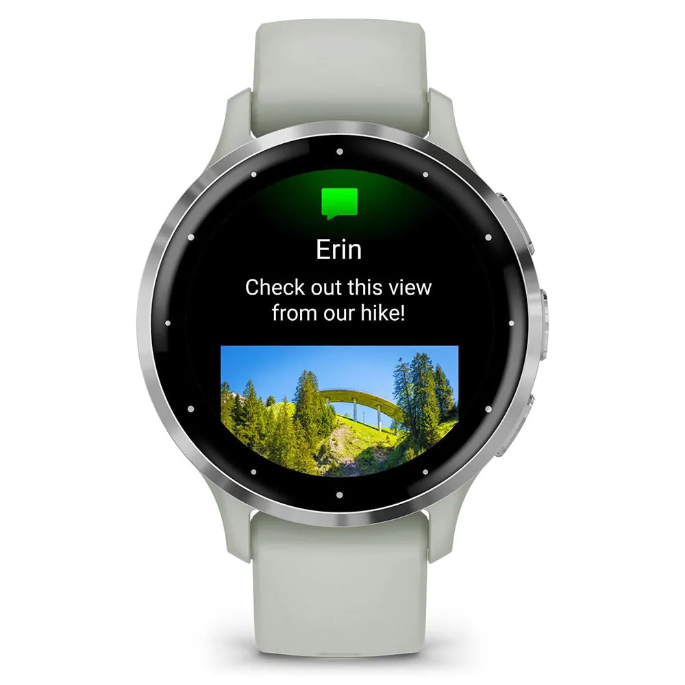 Garmin Venu 3S Sage Gray AMOLED Display Advanced Health and Fitness Features Up to 10 Days of Battery GPS Smartwatch - 010-02785-01