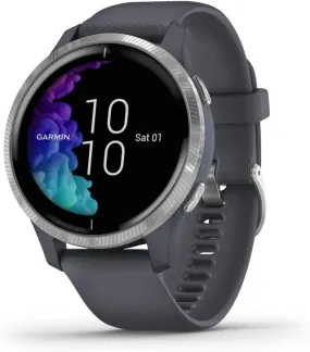 Garmin Venu, GPS Smartwatch with Bright Touchscreen Display, Features Music, Body Energy Monitoring, Animated Workouts, Pulse Ox Sensor and More, Rose Gold with Tan Band (Renewed)