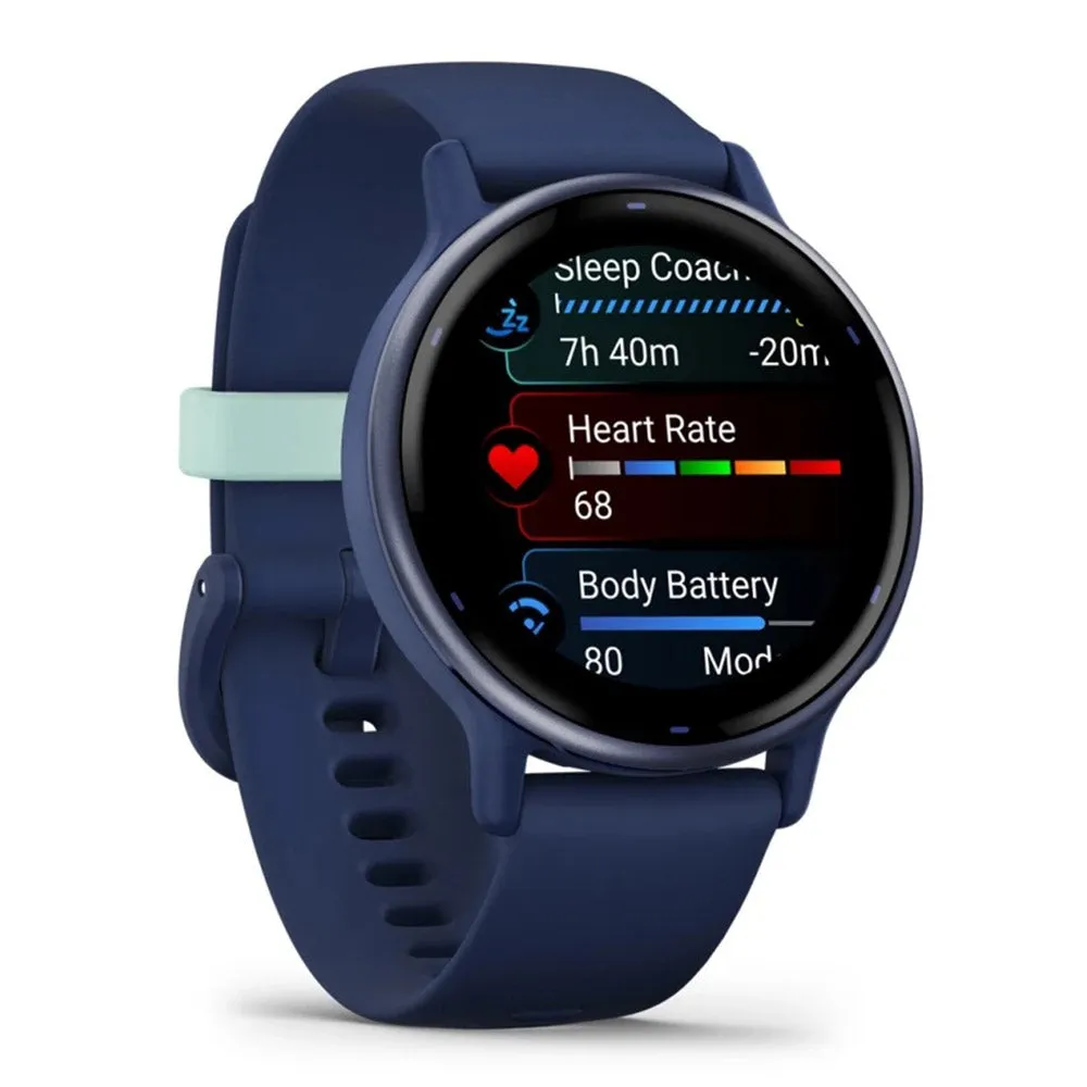 Garmin vivoactive 5 Navy Health and Fitness with AMOLED Display Up to 11 Days of Battery Life GPS Smartwatch - 010-02862-12