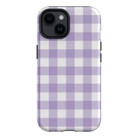 Gingham in Lilac Matte Case