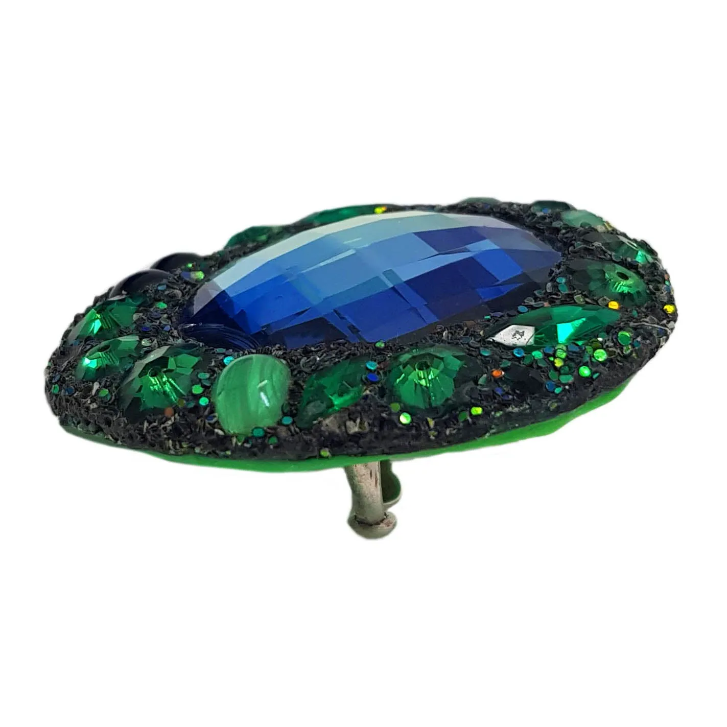 GREEN LARGE CRYSTAL COCKTAIL RING, 2008