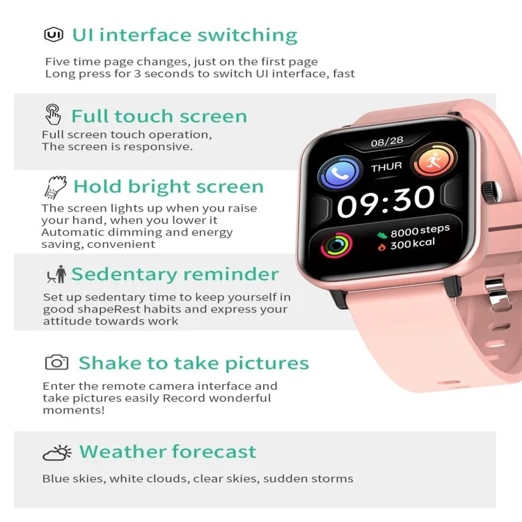 H10 Smart Watch with 1.54" Color Screen, IP67 Waterproof, Bluetooth Calling, Heart Rate, Blood Pressure, and Sleep Monitoring Features