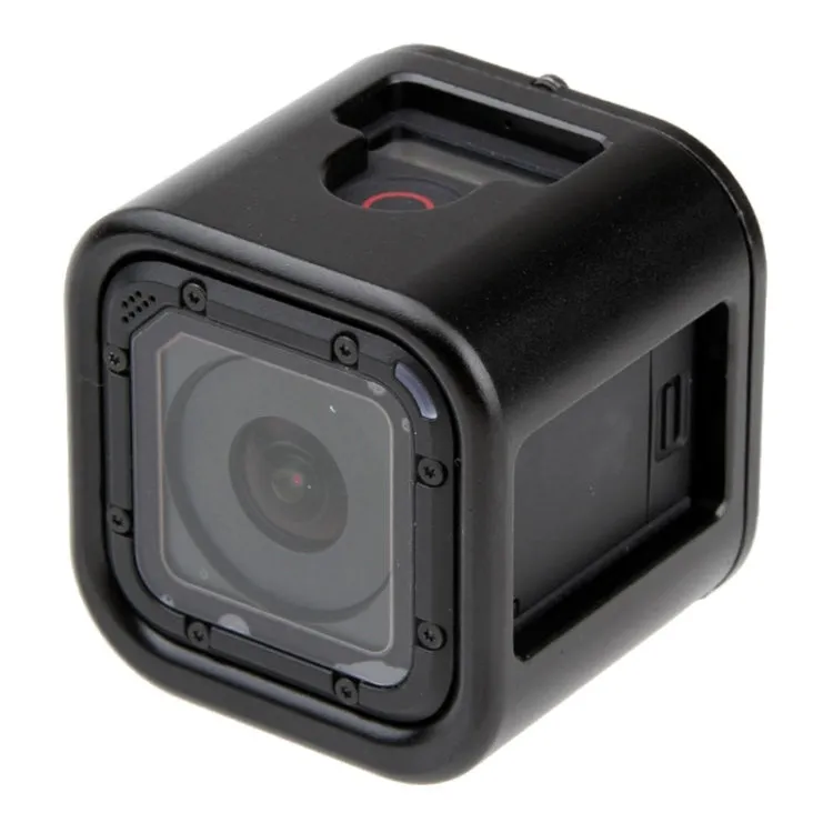 Housing Shell CNC Aluminum Alloy Protective Cage with Insurance Back Cover for GoPro HERO5 Session /HERO4 Session /HERO Session(Black)