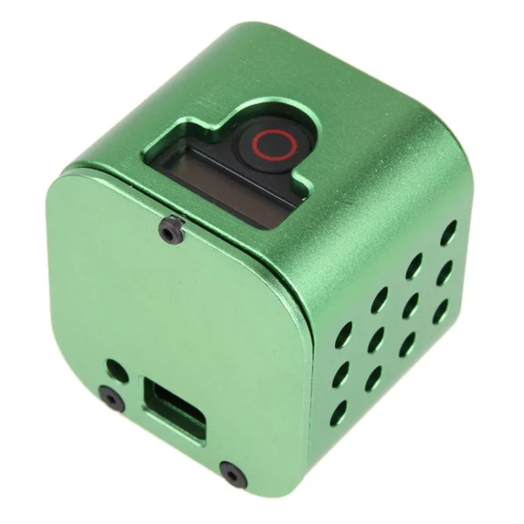 Housing Shell CNC Aluminum Alloy Protective Cage with Insurance Back Cover for GoPro HERO5 Session /HERO4 Session /HERO Session(Green)