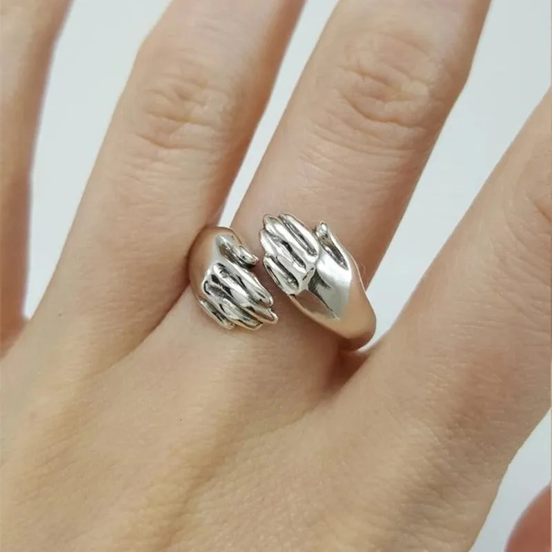 Hug ring - White Gold