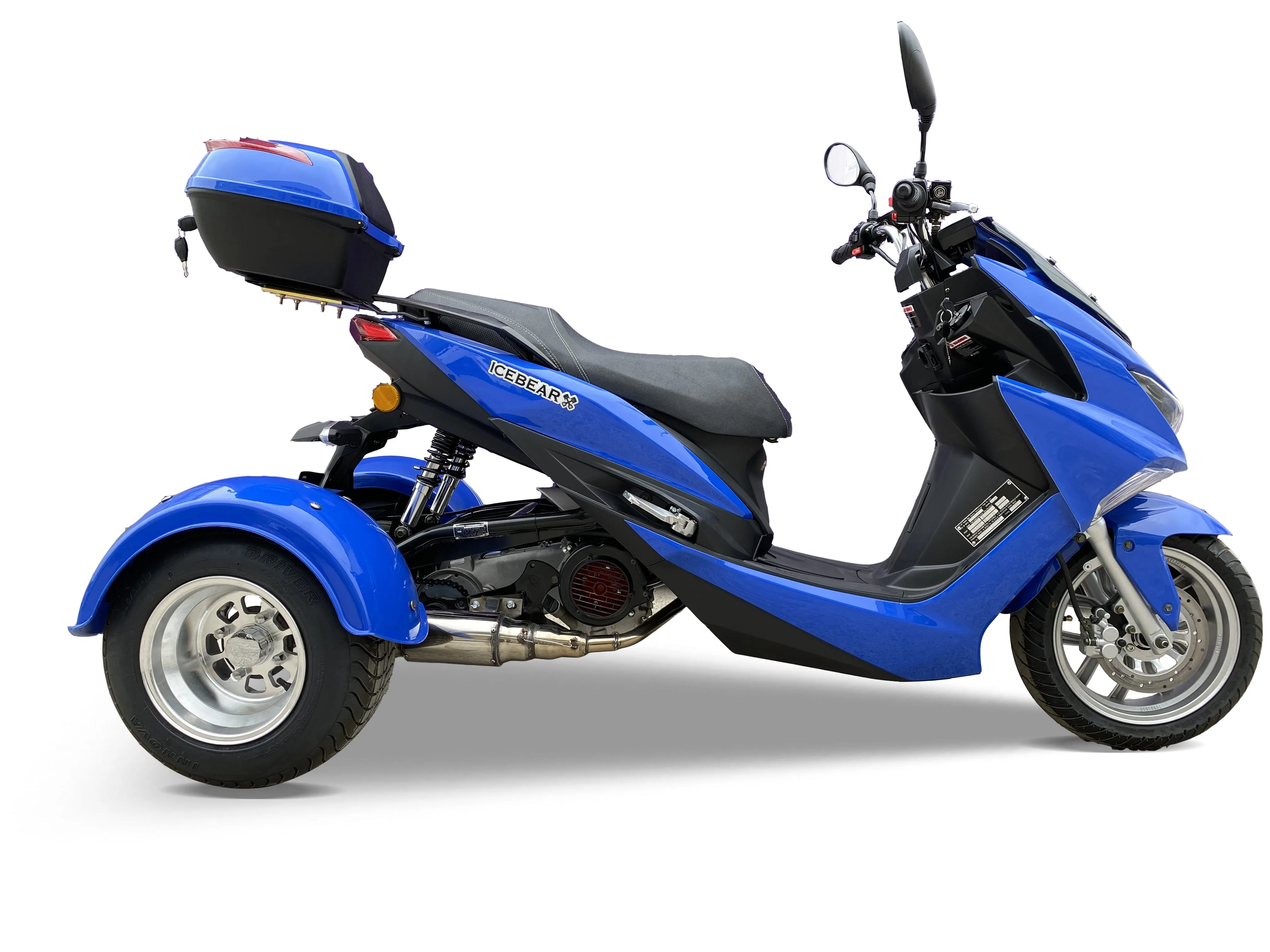 ICE BEAR TRIFECTA 150cc Trikes PST150-2, Automatic Trans, Electric Start, Custom Alloy Rims. CA Legal
