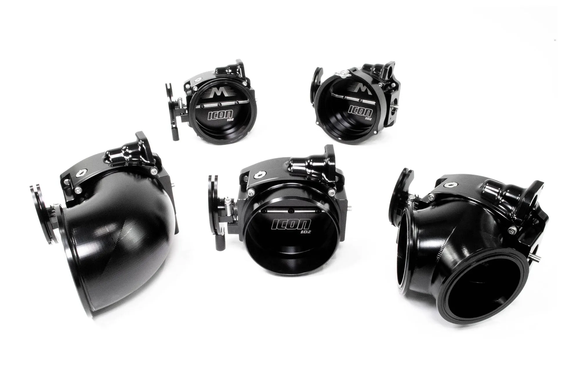 ICON 102/105mm Cable Drive Throttle Body (Black) w/ Interchangeable Connection
