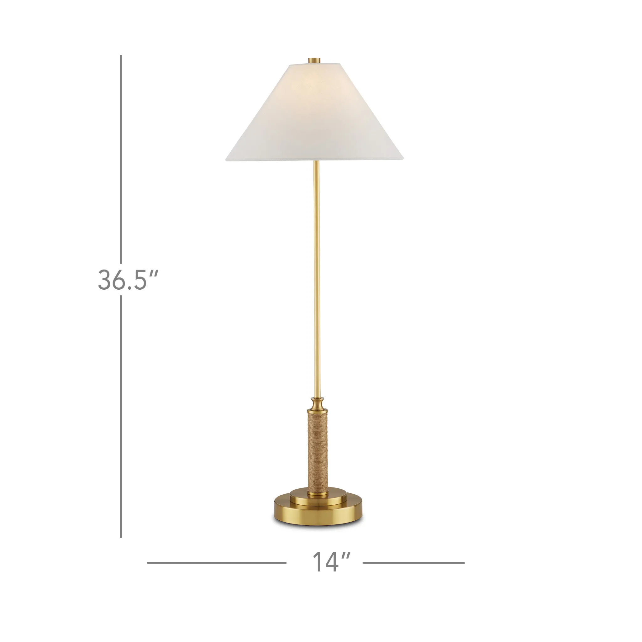 Ippolito Console Lamp in Antique Brass Finish
