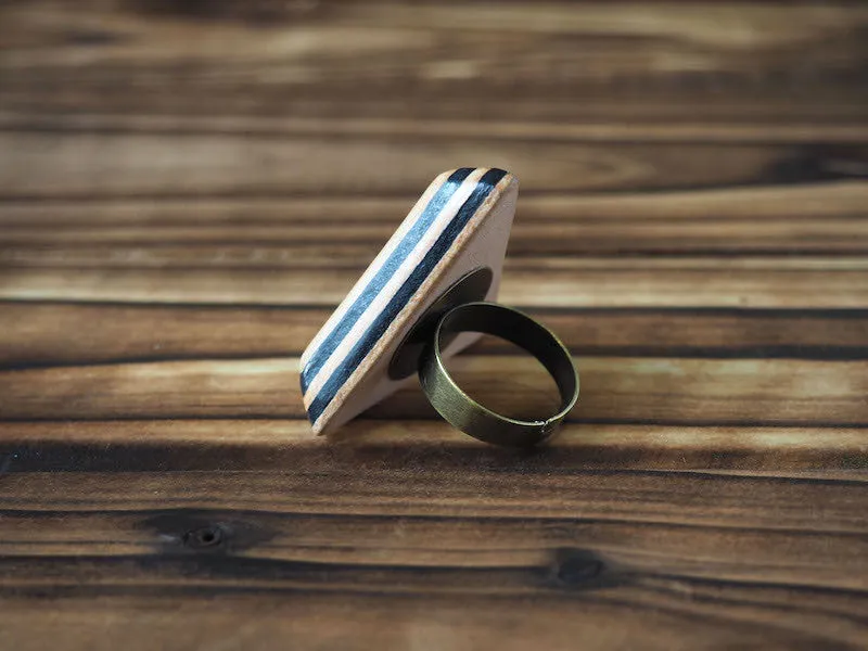 Joy Leather Ring #Black
