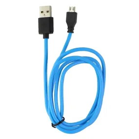 Key 3-Ft Micro-USB Charge and Sync Data Cable - Blue and Black