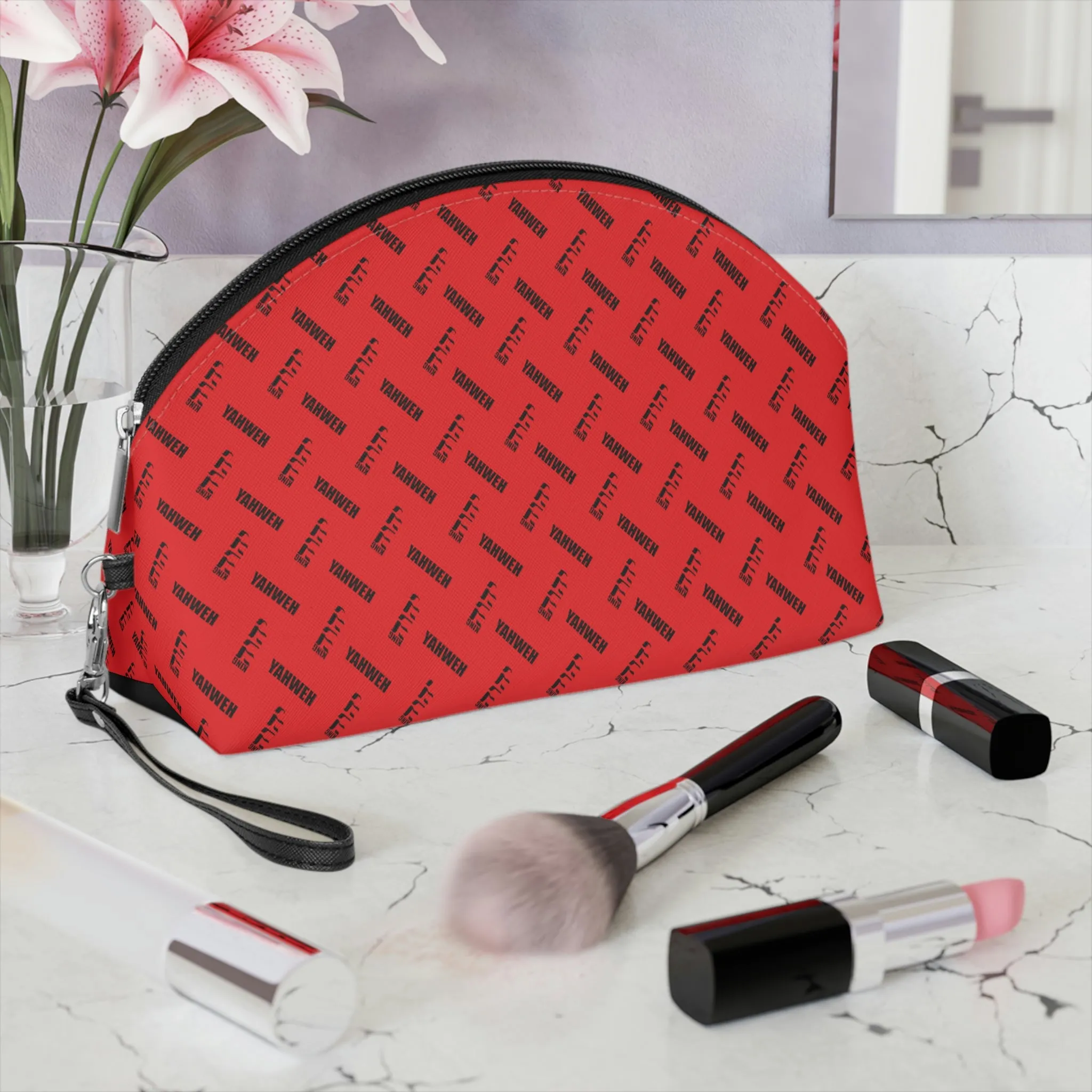 KING YAHWEH OMNI Makeup Bag (Red & Black)