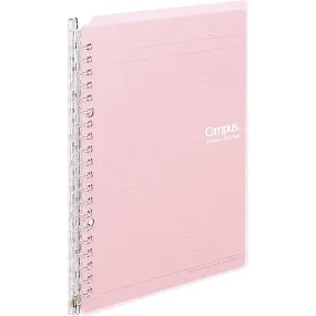 Kokuyo A5 Campus LIGHT PINK Smart Ring Binder 20 Rings Notebook | 25 Sheets Capacity SP130