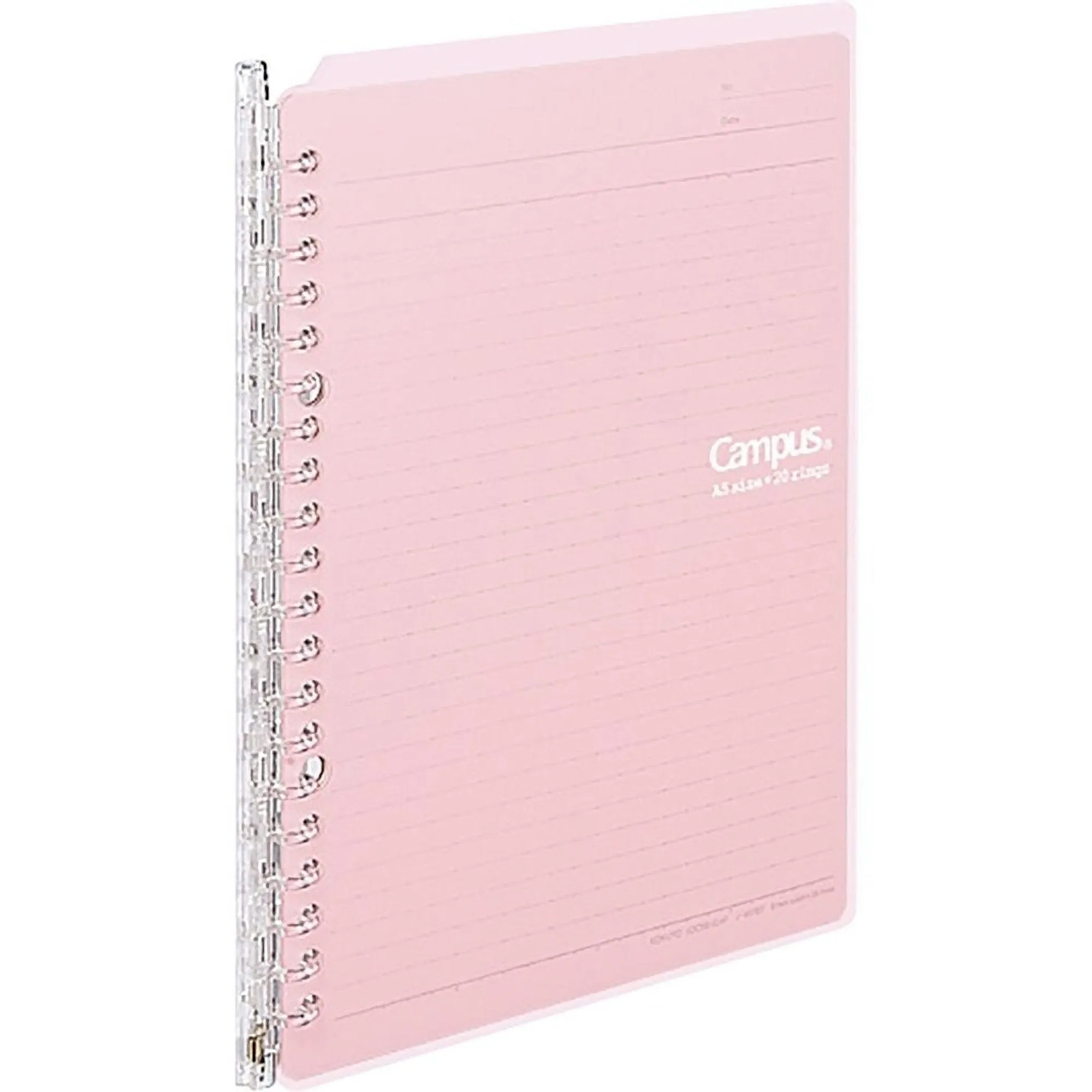 Kokuyo A5 Campus YELLOW GREEN Smart Ring Binder 20 Rings Notebook | 25 Sheets Capacity SP130