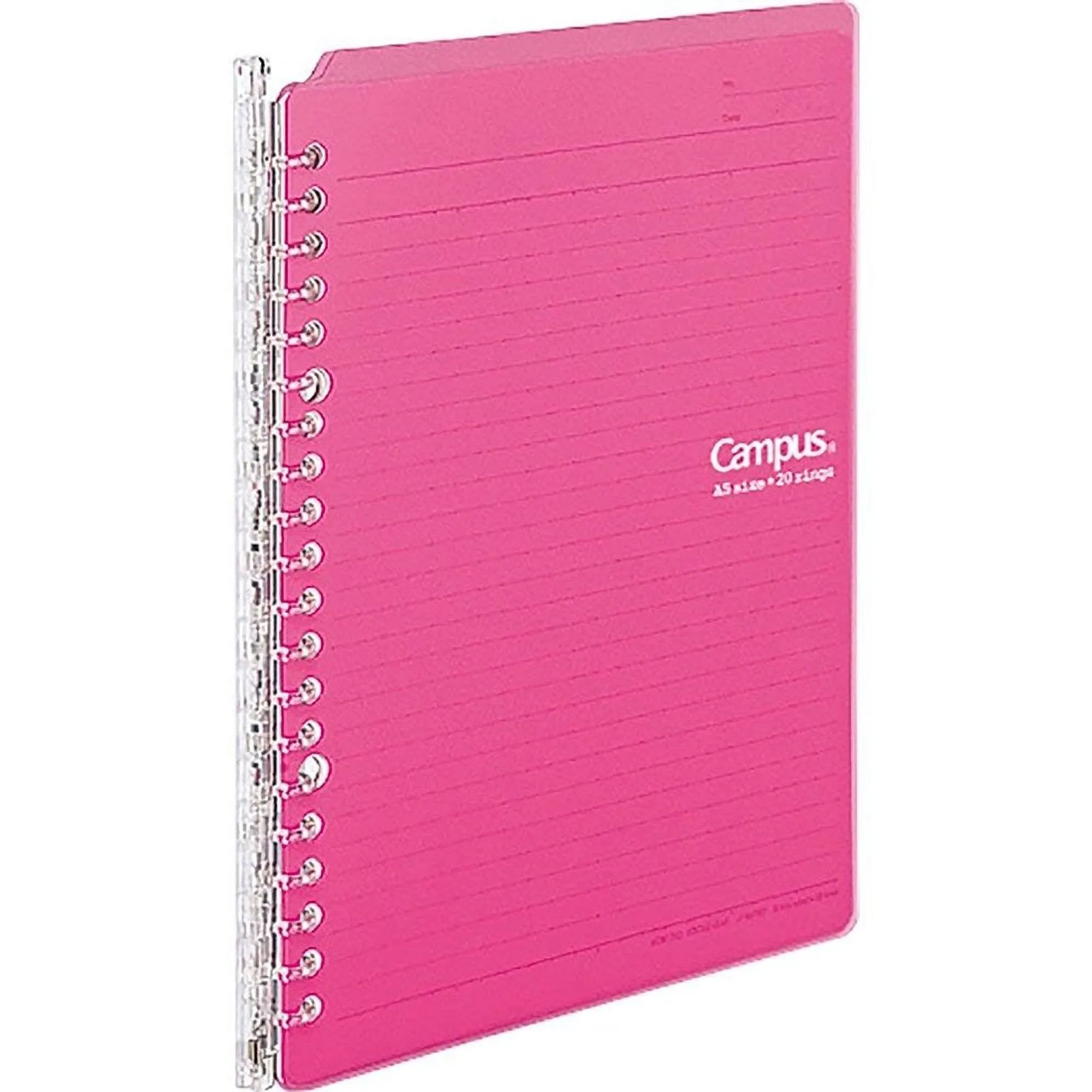 Kokuyo A5 Campus YELLOW GREEN Smart Ring Binder 20 Rings Notebook | 25 Sheets Capacity SP130
