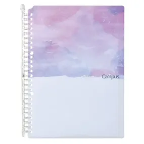 Kokuyo B5 Campus VIOLET Pastel Grade Limited Edition B5 Smart Ring Binder 26 Rings "Lay Flat" Notebook 60 Sheets Capacity | SP706-LV2