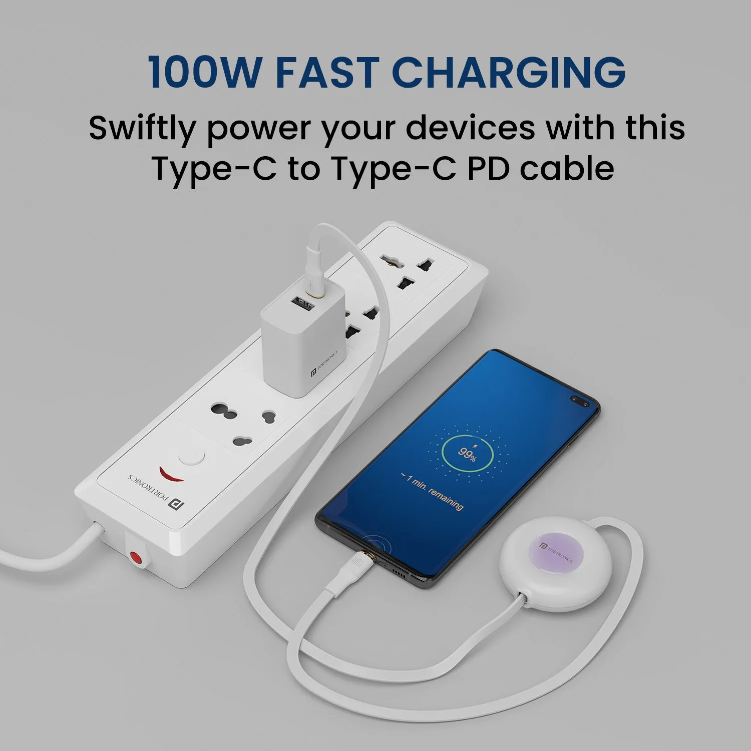 Konnect Recoil - 100W Charging cable
