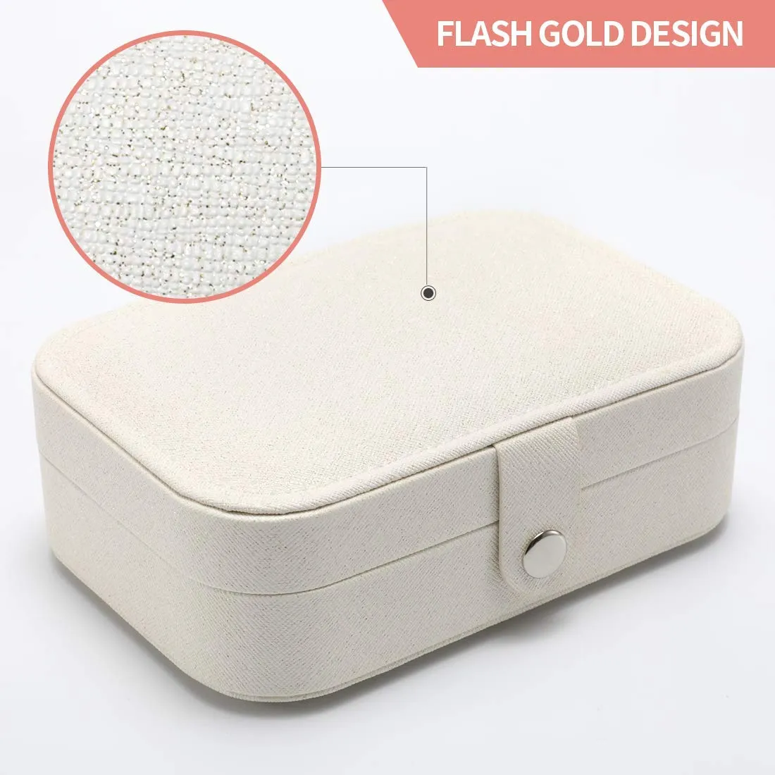 KriShyam® Travel Jewelry Case,Mini Jewellery Box,Portable Jewelry Box Display Storage Case,Bangle Box,Jewellery Organisers, Storage Boxes for Rings & Earrings