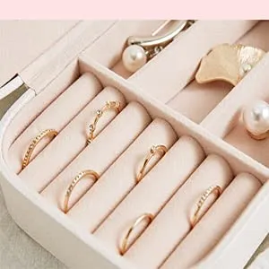 KriShyam® Travel Jewelry Case,Mini Jewellery Box,Portable Jewelry Box Display Storage Case,Bangle Box,Jewellery Organisers, Storage Boxes for Rings & Earrings