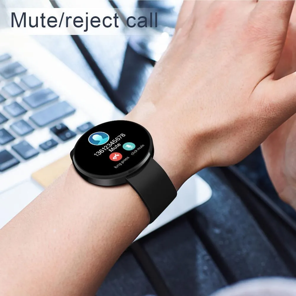LCD Colour Display IP68 Waterproof Heart Rate Smart Watch Monitor Fitness Bracelet For Ladies